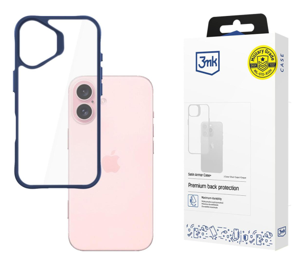 3MK Satin Armor Case+ do iPhone 16 Blue 5903108592659 - 1277723 - zdjęcie
